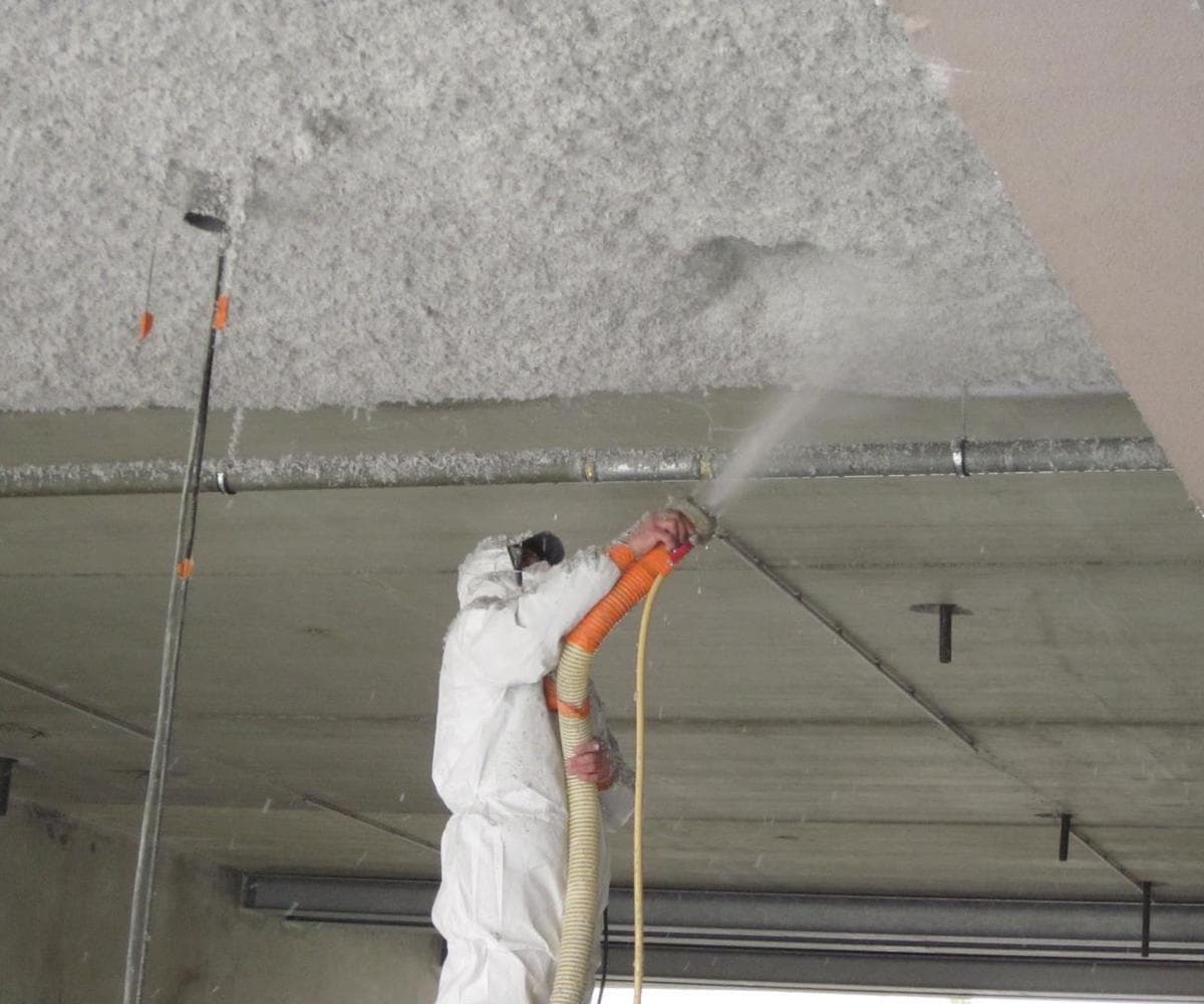 Chantier de flocage à Paris